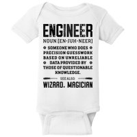 Engineer Definition Funny Noun Engineering Dictionary Term Baby Bodysuit