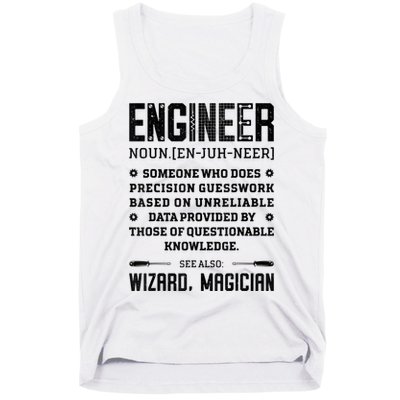 Engineer Definition Funny Noun Engineering Dictionary Term Tank Top