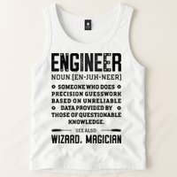 Engineer Definition Funny Noun Engineering Dictionary Term Tank Top