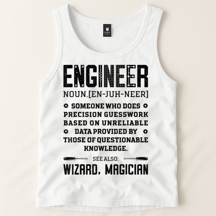 Engineer Definition Funny Noun Engineering Dictionary Term Tank Top