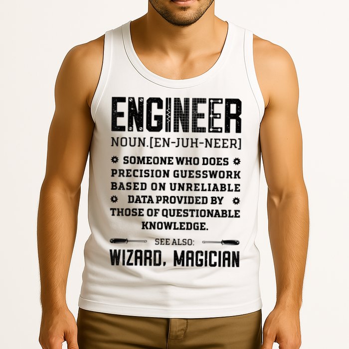 Engineer Definition Funny Noun Engineering Dictionary Term Tank Top