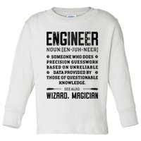 Engineer Definition Funny Noun Engineering Dictionary Term Toddler Long Sleeve Shirt