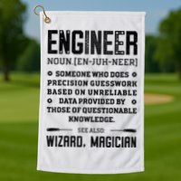 Engineer Definition Funny Noun Engineering Dictionary Term Golf Towel