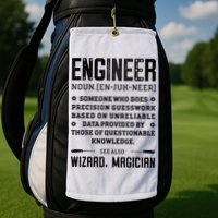 Engineer Definition Funny Noun Engineering Dictionary Term Golf Towel