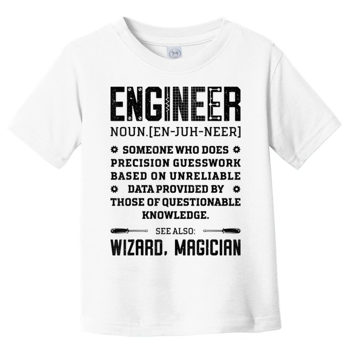 Engineer Definition Funny Noun Engineering Dictionary Term Toddler T-Shirt