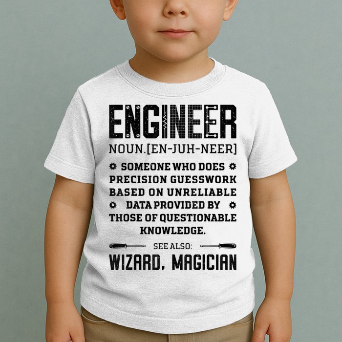 Engineer Definition Funny Noun Engineering Dictionary Term Toddler T-Shirt