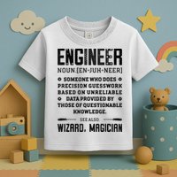 Engineer Definition Funny Noun Engineering Dictionary Term Toddler T-Shirt