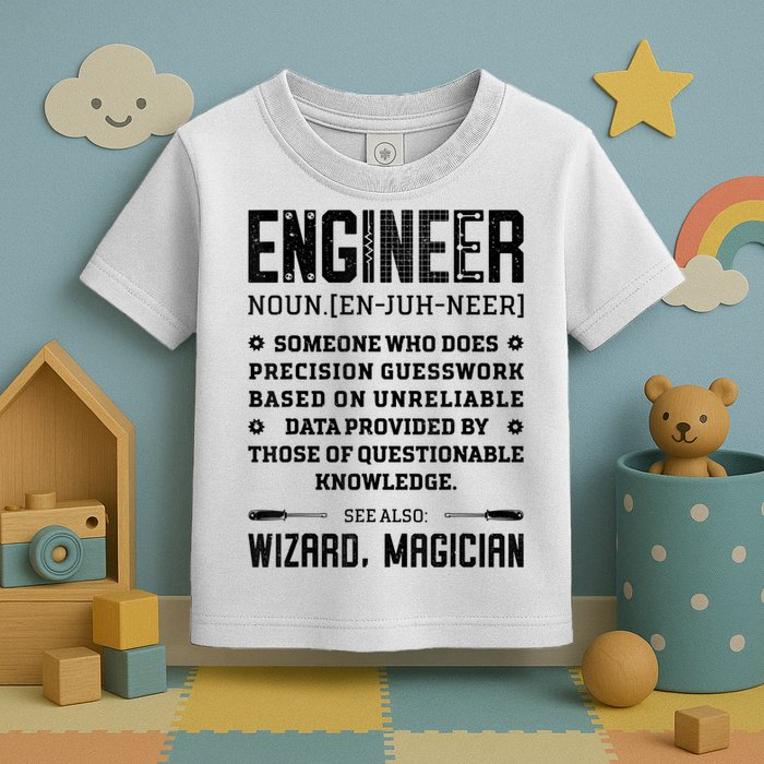 Engineer Definition Funny Noun Engineering Dictionary Term Toddler T-Shirt