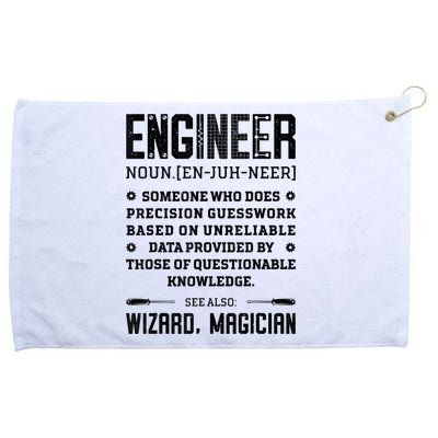 Engineer Definition Funny Noun Engineering Dictionary Term Grommeted Golf Towel
