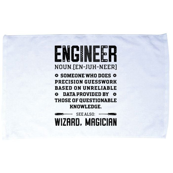 Engineer Definition Funny Noun Engineering Dictionary Term Microfiber Hand Towel