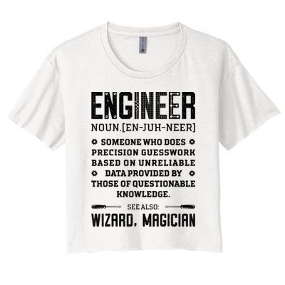 Engineer Definition Funny Noun Engineering Dictionary Term Crop Top