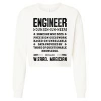 Engineer Definition Funny Noun Engineering Dictionary Term Cropped Pullover Crew