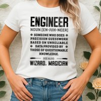 Engineer Definition Funny Noun Engineering Dictionary Term Womens T-Shirt