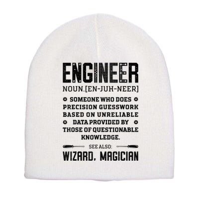 Engineer Definition Funny Noun Engineering Dictionary Term Short Acrylic Beanie
