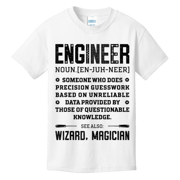 Engineer Definition Funny Noun Engineering Dictionary Term Kids T-Shirt