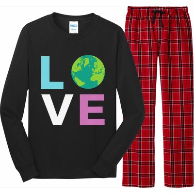 Earth Day For And LOVE The Earth Long Sleeve Pajama Set