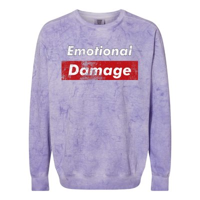 Emotional Damage Funny Viral Meme Box Colorblast Crewneck Sweatshirt