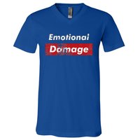 Emotional Damage Funny Viral Meme Box V-Neck T-Shirt