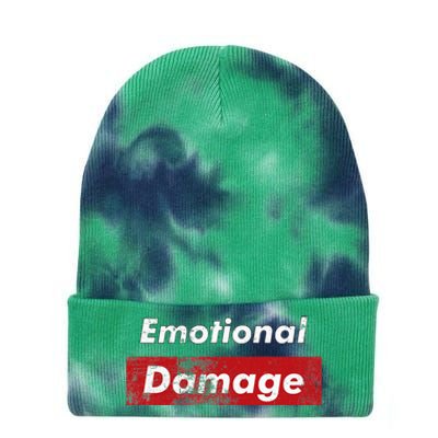 Emotional Damage Funny Viral Meme Box Tie Dye 12in Knit Beanie