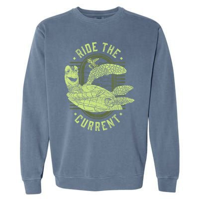 Earth Day Finding Nemo Turtle Ride The Current Garment-Dyed Sweatshirt