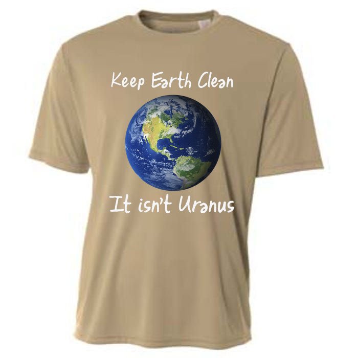 Earth Day Funny Clean Space Not Uranus Gift Cooling Performance Crew T-Shirt