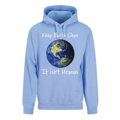 Earth Day Funny Clean Space Not Uranus Gift Unisex Surf Hoodie