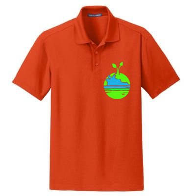 Earth Day Funy Gift Dry Zone Grid Polo