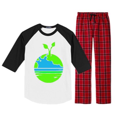 Earth Day Funy Gift Raglan Sleeve Pajama Set