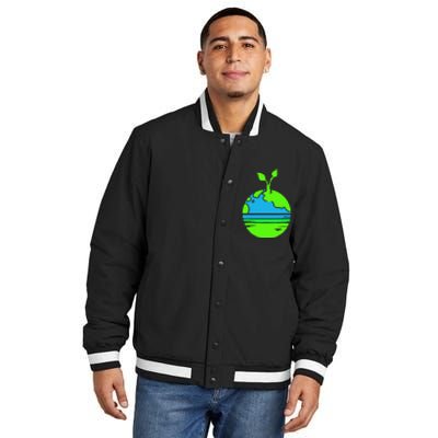 Earth Day Funy Gift Insulated Varsity Jacket