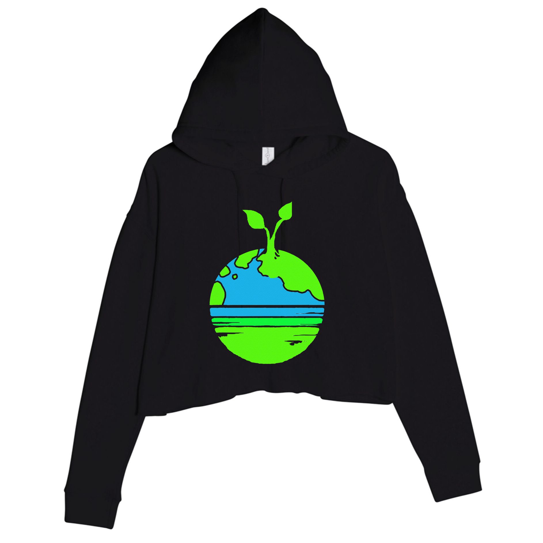 Earth Day Funy Gift Crop Fleece Hoodie