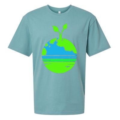 Earth Day Funy Gift Sueded Cloud Jersey T-Shirt