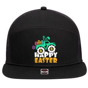 Easter Day for Monster Truck Lover  eggs easter 7 Panel Mesh Trucker Snapback Hat