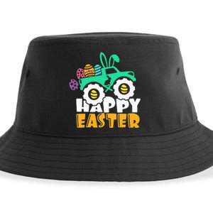 Easter Day for Monster Truck Lover  eggs easter Sustainable Bucket Hat