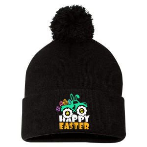 Easter Day for Monster Truck Lover  eggs easter Pom Pom 12in Knit Beanie