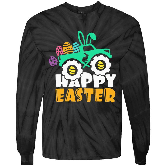 Easter Day for Monster Truck Lover  eggs easter Tie-Dye Long Sleeve Shirt