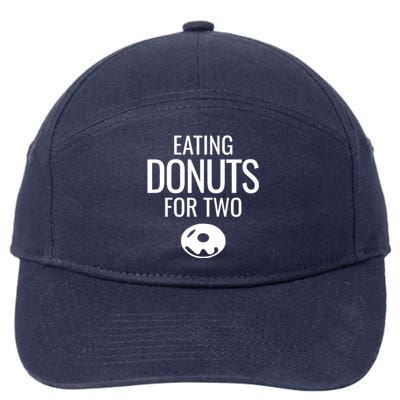 Eating Donuts For Two Meaningful Gift Pregnancy Gift 7-Panel Snapback Hat