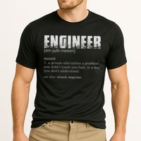 Engineer Definition Funny Engineering Cooling Performance Crew T-Shirt