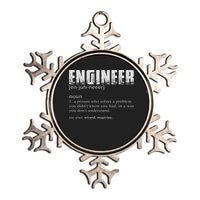 Engineer Definition Funny Engineering Metallic Star Ornament