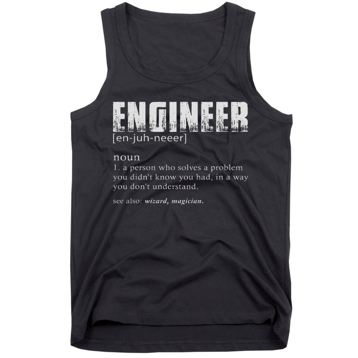 Engineer Definition Funny Engineering Tank Top