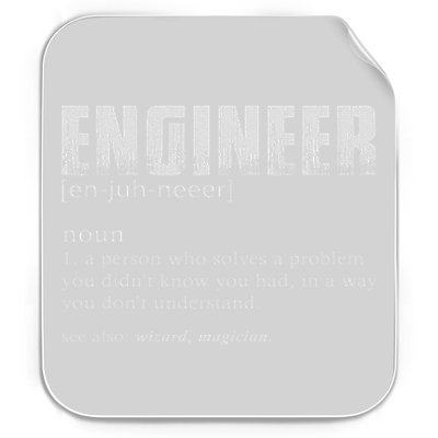 Engineer Definition Funny Engineering Permanent Decal Sticker
