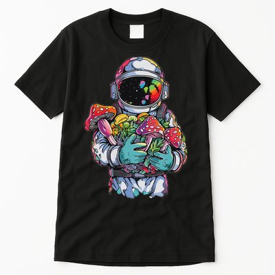 Edm Dj Festival Outfit & Women Trippy Astronaut Art Edm Mushroom Psychedelic Rave, Tall T-Shirt