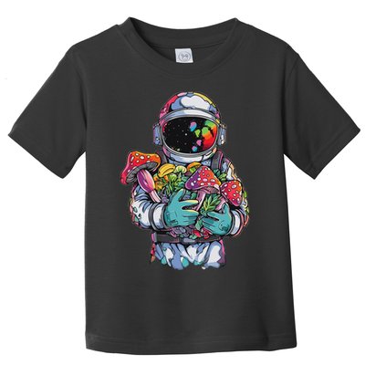 Edm Dj Festival Outfit & Women Trippy Astronaut Art Edm Mushroom Psychedelic Rave, Toddler T-Shirt