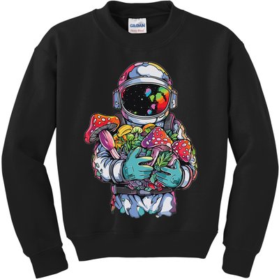 Edm Dj Festival Outfit & Women Trippy Astronaut Art Edm Mushroom Psychedelic Rave, Kids Sweatshirt