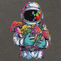 Edm Dj Festival Outfit & Women Trippy Astronaut Art Edm Mushroom Psychedelic Rave, Cotton Canvas Backpack
