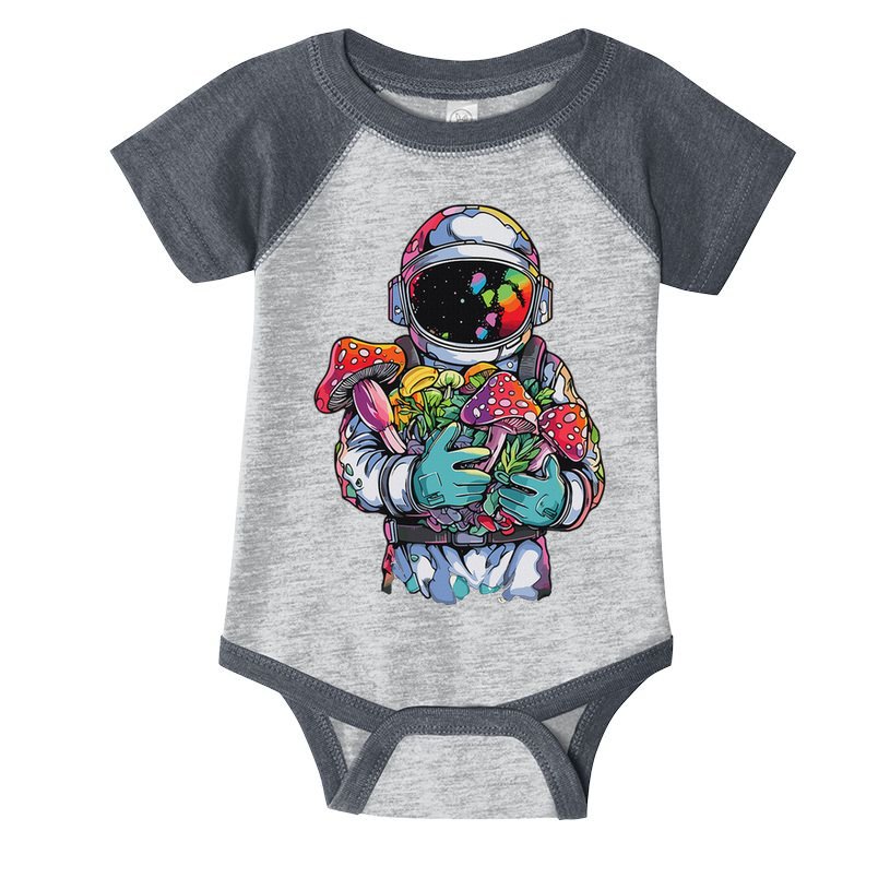 Edm Dj Festival Outfit & Women Trippy Astronaut Art Edm Mushroom Psychedelic Rave, Infant Baby Jersey Bodysuit