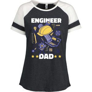 Engineer Dad For Father's Day Cool Gift Enza Ladies Jersey Colorblock Tee