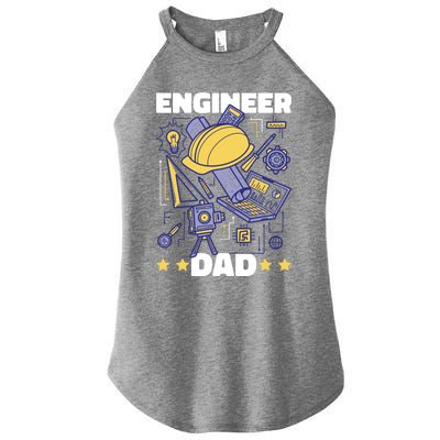 Engineer Dad For Father's Day Cool Gift Women’s Perfect Tri Rocker Tank