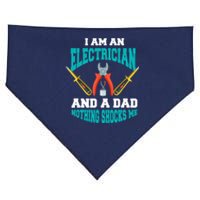 Electrician Dad Funny Electrician Father Gift USA-Made Doggie Bandana