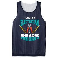 Electrician Dad Funny Electrician Father Gift Mesh Reversible Basketball Jersey Tank