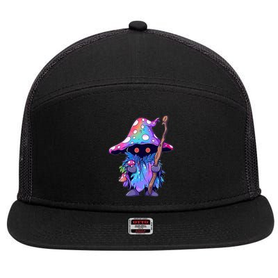 Edm Dj Festival Outfit & Psychedelic Festival Trippy Wizard Edm Rave 7 Panel Mesh Trucker Snapback Hat